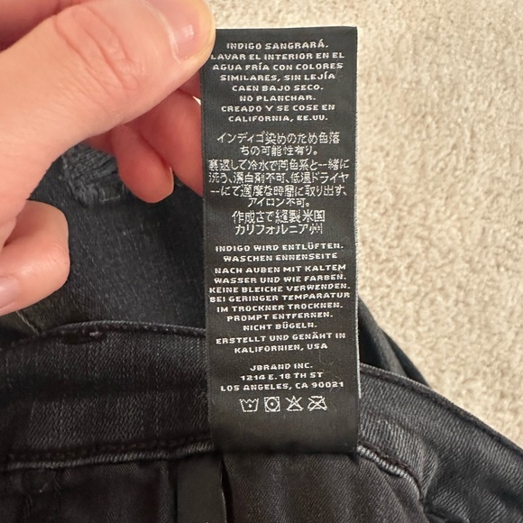 J Brand Black Distressed Cigarette Leg Denim - Sz 26 - Picture 9 of 11